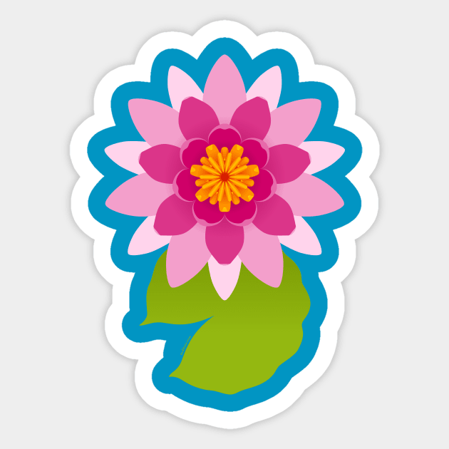 Water lily Sticker by tuditees